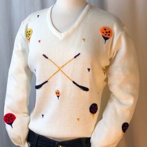 Ridiculously cute vintage golf themed sweater